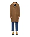 Apc Brown Ninon Coat In Brown