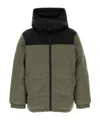 Apc A.p.c. Sage Green Stretch Polyester Reversible Padded Jacket In Green