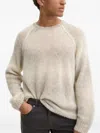 Apc Long-sleeved Crew-neck Sweater In Neutral