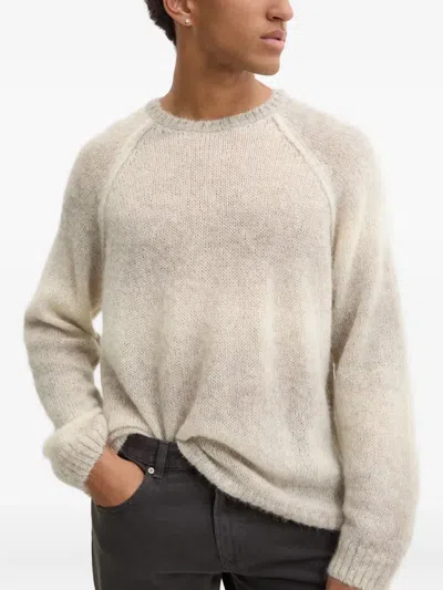 Apc Long-sleeved Crew-neck Sweater In Neutral