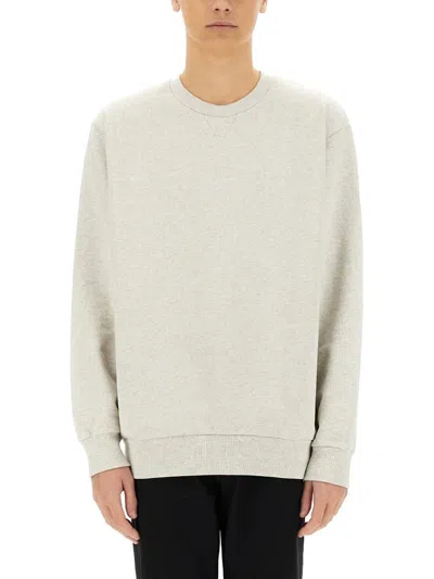 Apc A.p.c. Long Sleeved Crewneck Sweatshirt In Grey