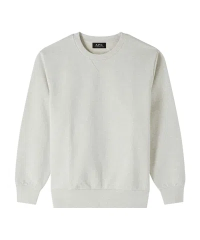 Apc A.p.c. Long Sleeved Crewneck Sweatshirt In White