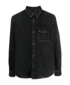 Apc Black Vittorio Denim Shirt In Black