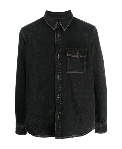 APC A.P.C. BUTTONED LONG-SLEEVED DENIM SHIRT