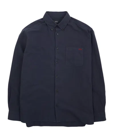 Apc Long-sleeved Shirt In Black