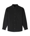 Apc A.p.c. Black Heavyweight Canvas Overshirt In Black