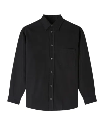 Apc A.p.c. Black Heavyweight Canvas Overshirt