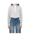 Apc White & Navy Boyfriend Logo Shirt In White