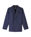 Apc Long-sleeved Suit Coat In Blue
