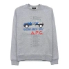 Apc Long-sleeved Sweater In Gray