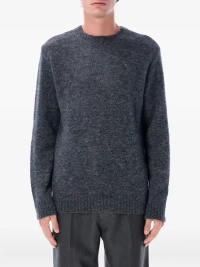 Apc A.p.c. A.p.c. Lucas Alpaca Blend Crew Neck Sweater In Blue