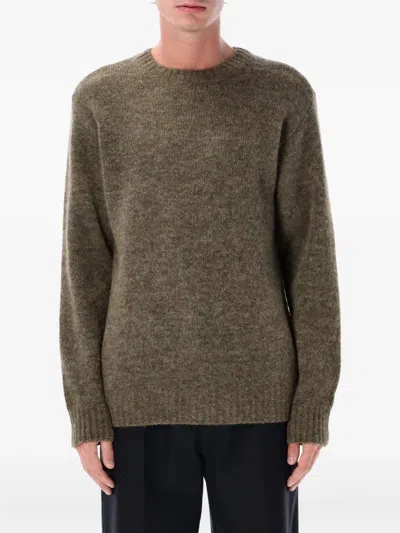 Apc A.p.c. A.p.c. Lucas Alpaca Blend Crew Neck Sweater In Green