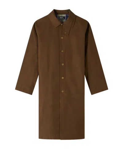 Apc Long-sleeved Windbreaker In Brown
