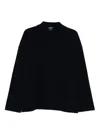 Apc Long-sleeves Wool Polo Shirt In Black
