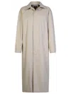 Apc A.p.c. 'gaia' Ivory Cotton Trench Coat