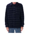 A.p.c. A. P.c. Stanley Check Wool Overshirt In Blue