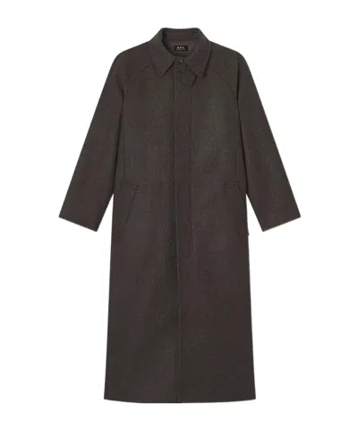 A.p.c. Long-sleeved Coat In Gray