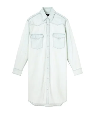 A.p.c. Long-sleeved Dress In White