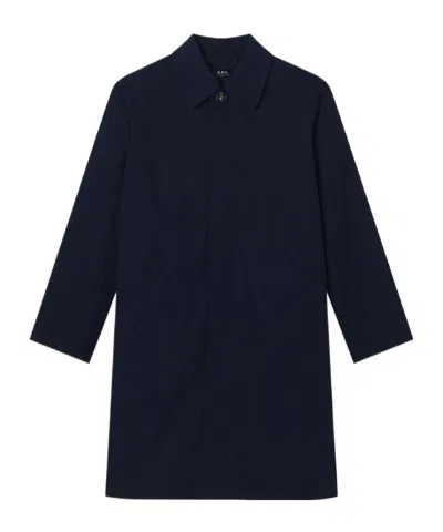 A.p.c. Long-sleeved Trench Coat In Red