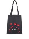 Apc Lou Blondie Canvas Tote Bag In Blau