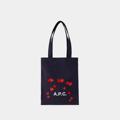 トートバッグ Lou Blondie Shopper Bag - A.P.C. - Cotton - Blue Apc A.p.c. Lou Blondie Shopper Bag In Blue | ModeSens