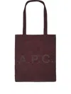 Apc A.p.c. Women Lou Corduroy Shopping Bag In Burgundy