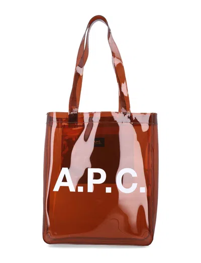 Apc A.p.c. Lou Glossy Pvc Tote Bag In Transparent