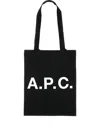 Apc Lou Logo-print Canvas Tote Bag In Black