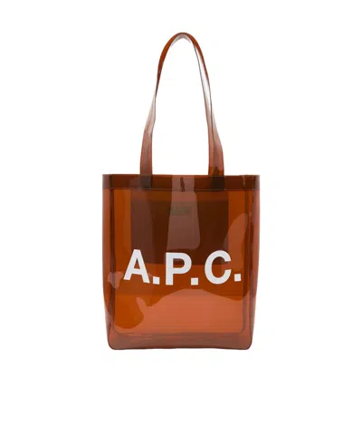 Apc A.p.c. Lou Logo Printed Tote Bag In Pink