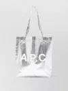 A.p.c. Lou Metallic Finish Tote Bag Dual Handles In Silver
