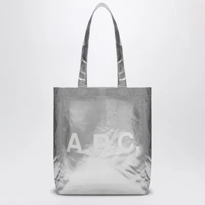A.p.c. Lou Metallic Silver Tote Bag