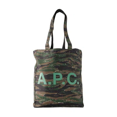 Apc A.p.c. Lou Reversible Tote Bag In Brown