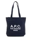 Apc A.p.c. Navy Blue Canvas Lou Rue Madame Shopping Bag