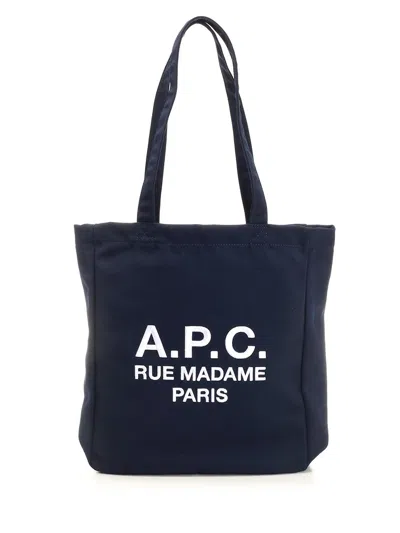 Apc Lou Rue Madame Tote Bag In Blue