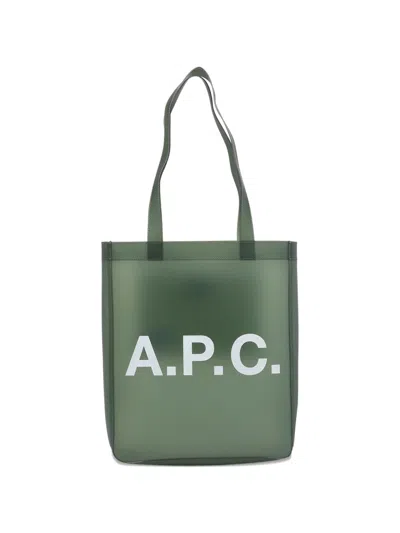 A.p.c. Lou Shopper Bag In Khaki
