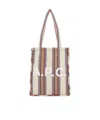 Apc Embroidered Canvas Lou Shopping Bag