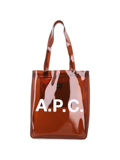 Apc Lou Slip Pocket Tote Bag In Yellow