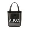 Apc A.p.c. Small Lou Glossy Pvc Tote Bag In Black