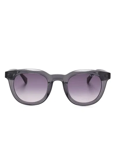 A.p.c. A. P.c. Lou Sunglasses One Size Charcoal Grey In Gray