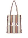 Apc Embroidered Canvas Lou Shopping Bag