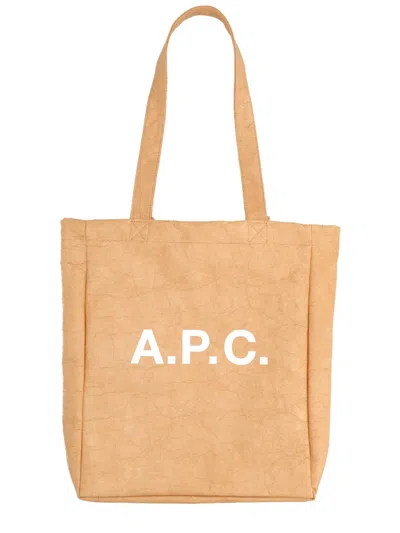 A.p.c. "lou" Tote Bag In Beige