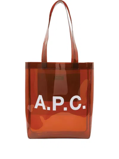 A.p.c. Lou Tote Bag In Brown
