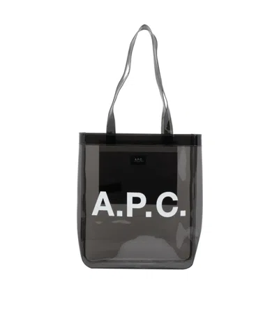 A.p.c. Lou Tote Bag In Gray