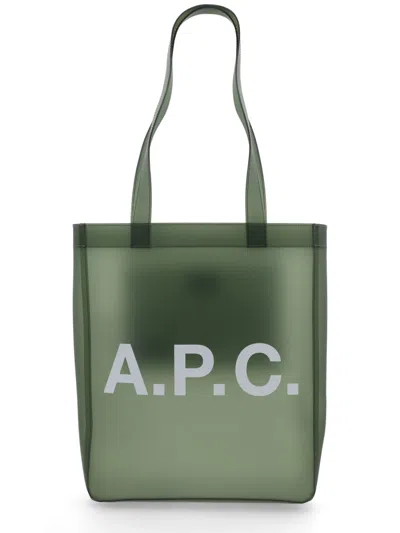 Apc Lou Tote Bag In Green