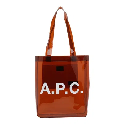 Apc Lou Tote Bag In Orange