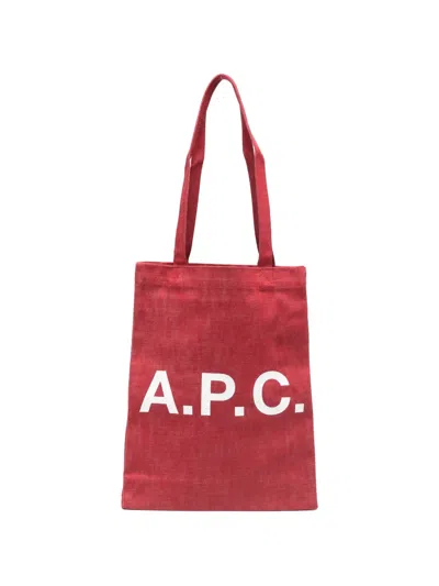 Apc A. P.c. Lou Tote Bag In Red