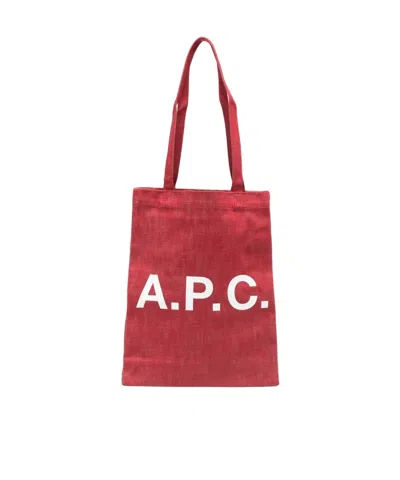 A.p.c. Lou Tote Bag In Red