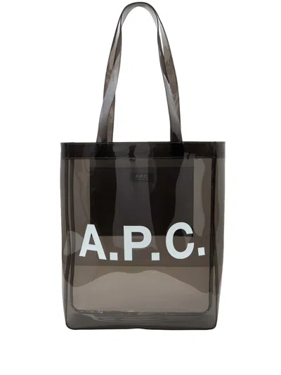 Apc Lou Tote Bag Woman Anthracite In Gray