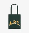 Apc Lou University Tote Bag One Size Dark Green In Dark Green