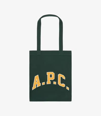 Apc Lou University Tote Bag One Size Dark Green